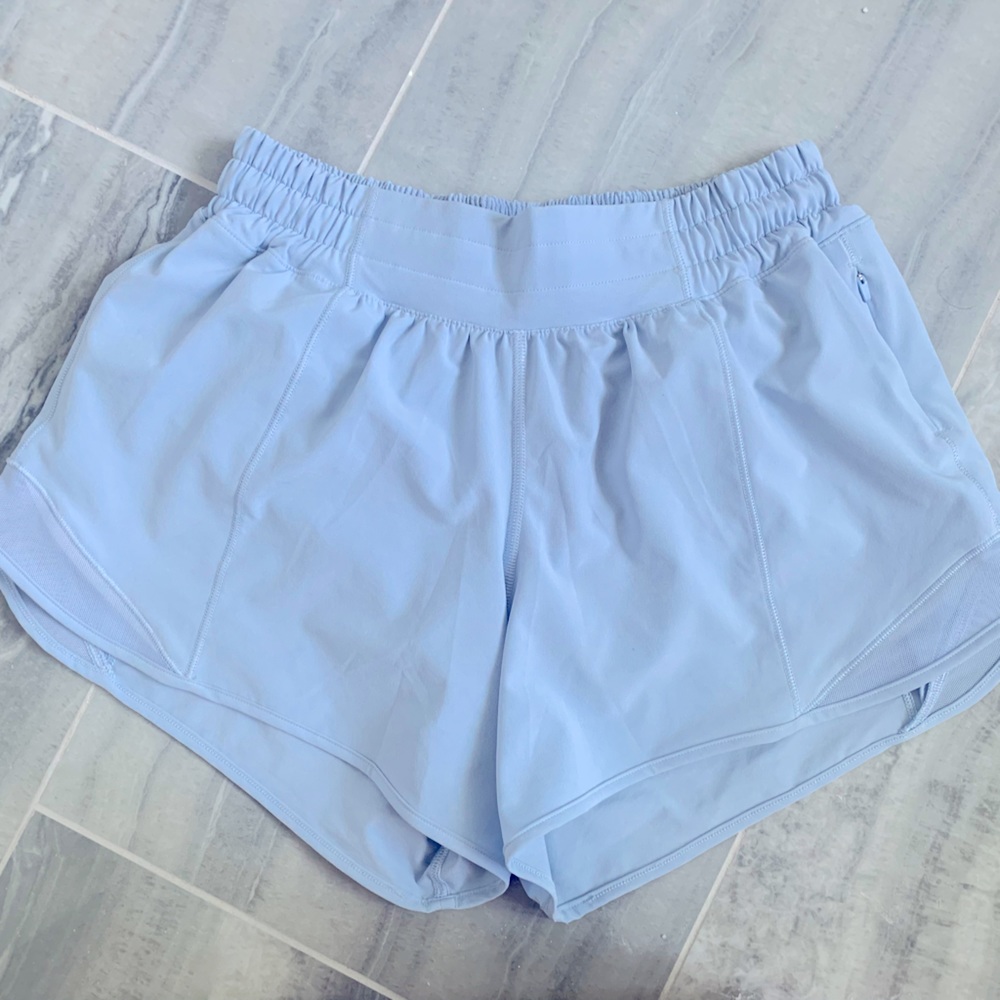 Lululemon Light Blue Hotty Hot Shorts size 4
